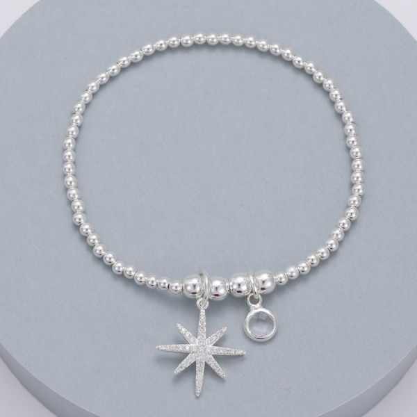 Diamante Star Bracelet - Silver